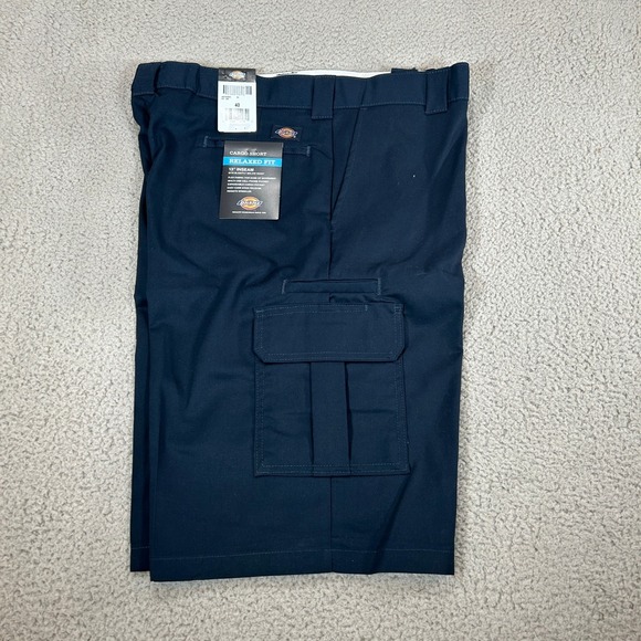 Dickies Mens Cargo Shorts Relaxed Fit Navy Blue Size 40 13" Inseam Flex New NWT - Picture 3 of 11